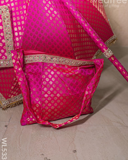 Kasi Yatra Set - Pink - WL5331 - Wedding Essentials