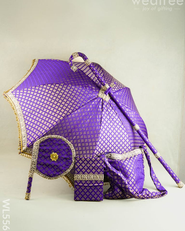 Kasi Yatra Set - Purple - WL5569 - Wedding Essentials