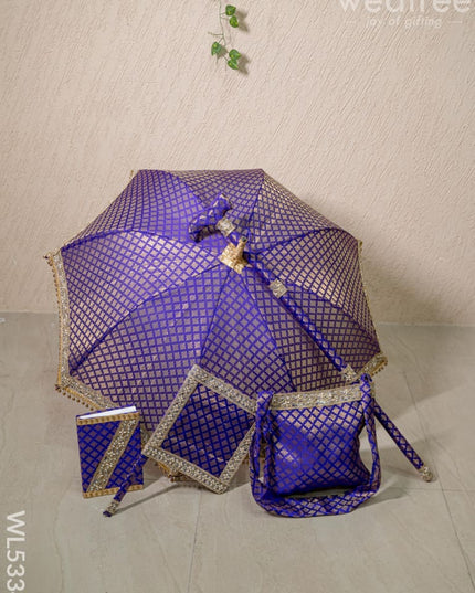 Kasi Yatra Set - Voilet - WL5334 - Wedding Essentials