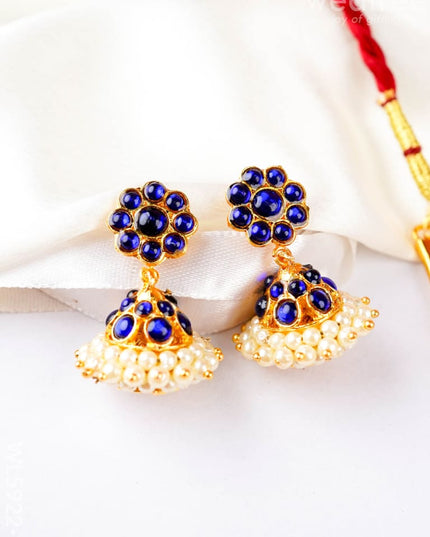 Kemp Necklace with Earrings - Blue - WL5922-3 - Accessories