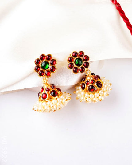 Kemp Necklace with Earrings - Red - WL5922-1 - Accessories