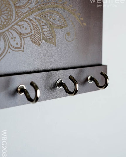 Key Hanger - Floral Design - 7x4 inch - WBG2082 - Frame Key Hangers
