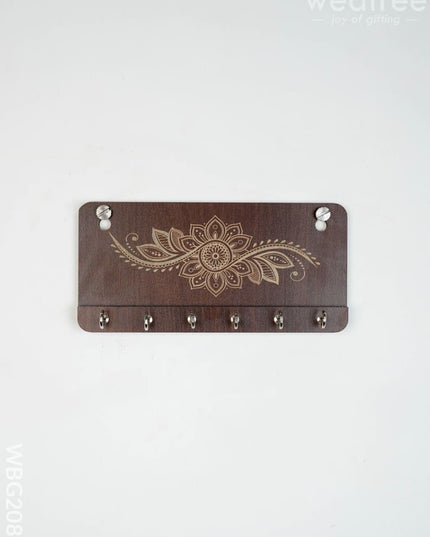 Key Hanger - Floral Design - 7x4 inch - WBG2082 - Frame Key Hangers
