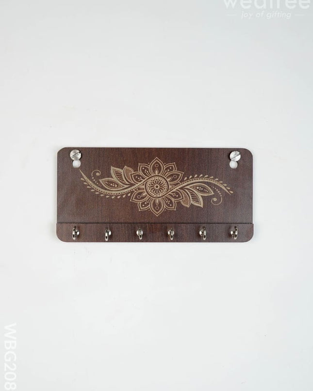 Key Hanger - Floral Design - 7x4 inch - WBG2082 - Frame Key Hangers