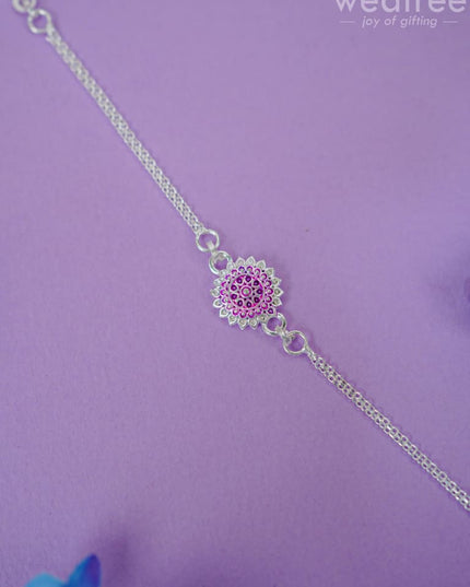 Rakhi - Silver Plated Wbg0469 Kids Return Gifts