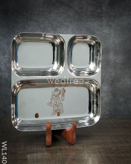 Kids Utility-Stainless Steel Plate-Small ( 5 To 7Yrs ) - Optimus Prime Wl1402 Utility