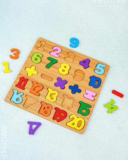 Kids - Wooden Puzzle Board - 1234 - WBG1965-3 - Kids Return Gifts