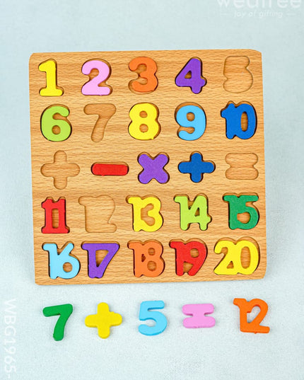 Kids - Wooden Puzzle Board - 1234 - WBG1965-3 - Kids Return Gifts