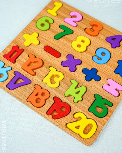 Kids - Wooden Puzzle Board - 1234 - WBG1965-3 - Kids Return Gifts