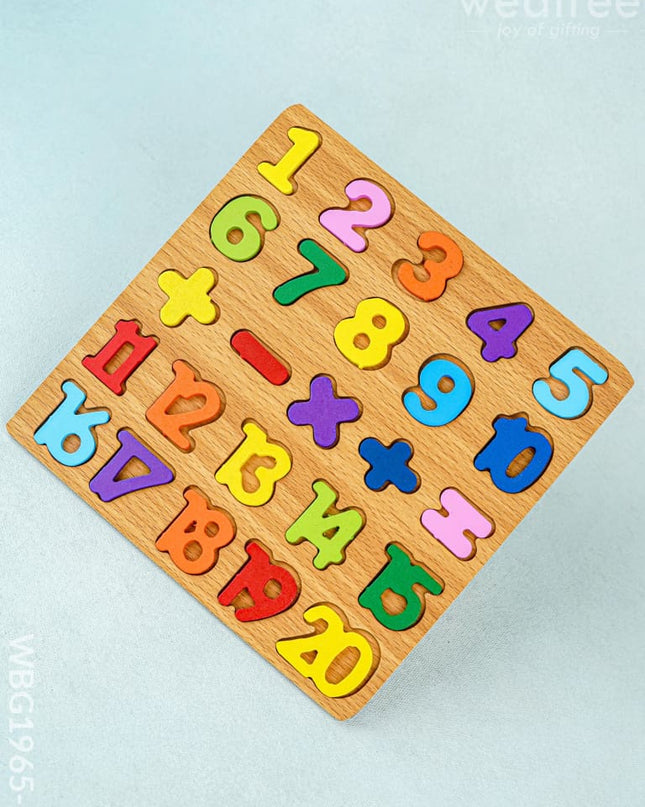 Kids - Wooden Puzzle Board - 1234 - WBG1965-3 - Kids Return Gifts