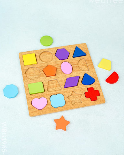 Kids - Wooden Puzzle Board - Shapes - WBG1965-4 - Kids Return Gifts