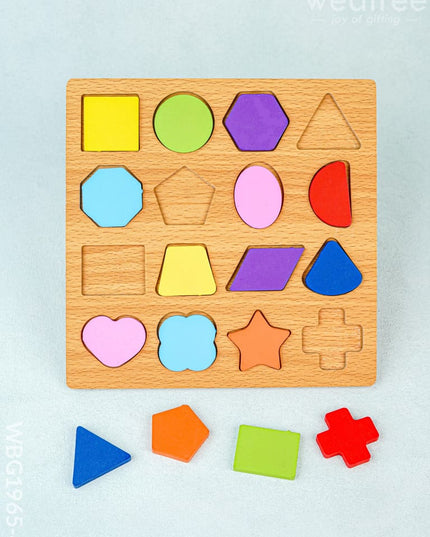 Kids - Wooden Puzzle Board - Shapes - WBG1965-4 - Kids Return Gifts