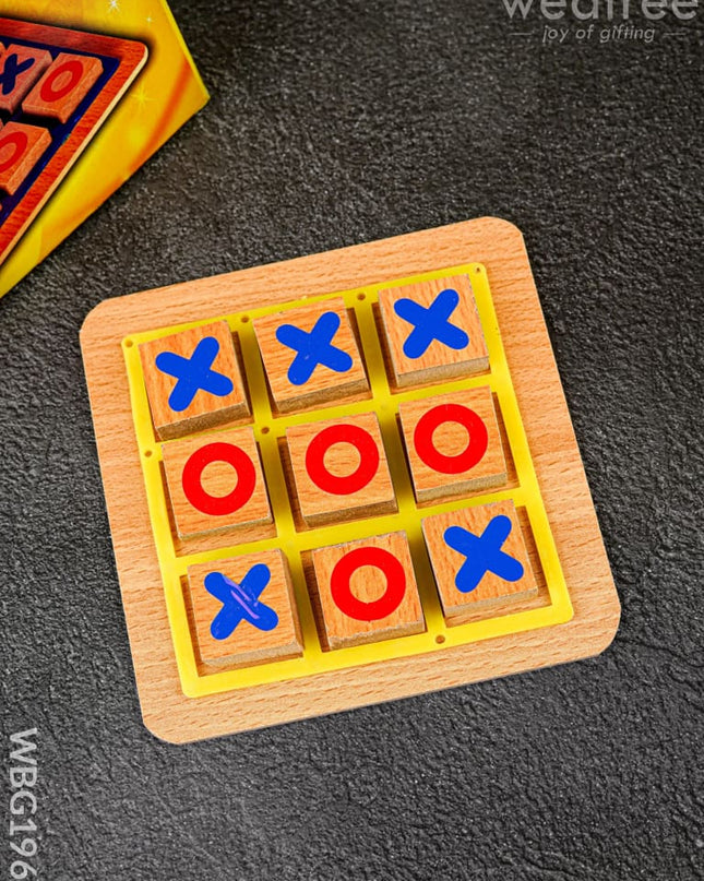 Kids - Wooden Tic Tac Toe Game Board - WBG1964 - Kids Return Gifts