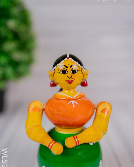 Kondapalli - Lady Butta Bomma - 5 inch - WL5398 - Wooden Decor