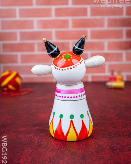 Kondapalli - Nandi Kumkum Box - 4 inch - WBG1926 - Divine Gifts RG