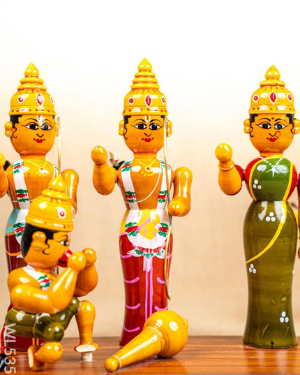 Kondapalli - Ram Dabar Set - WL5351 - Wooden Decor