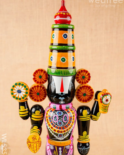 Kondapalli - Tirupathi Balaji - 18 inch - WL5350 - Wooden Decor
