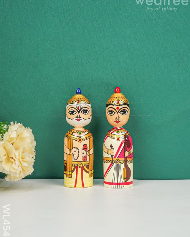 Kondapalli Toy - Brahma Saraswathi Wl4547 Wooden Decor
