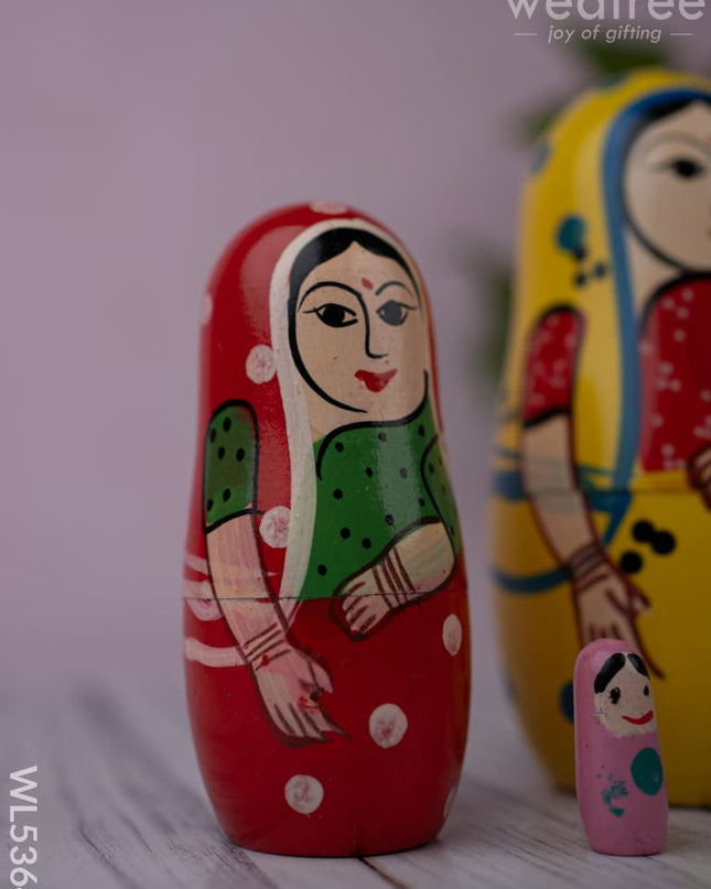 Kondapalli Toy - Lady Nesting Doll - WL5364 - Wooden Decor