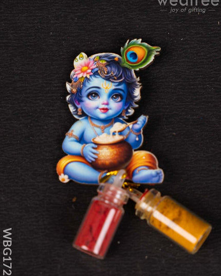 Krishna Haldi Kumkum Set - WBG1721 - Add-ons
