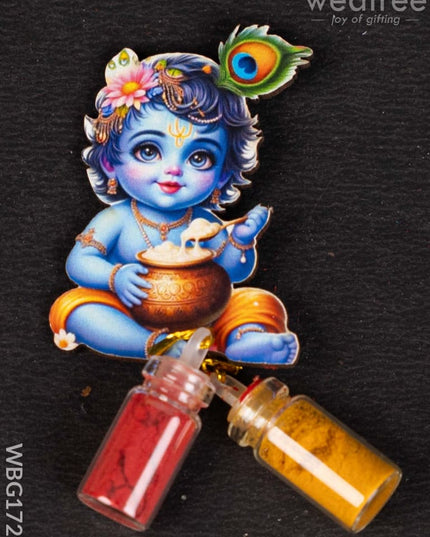 Krishna Haldi Kumkum Set - WBG1721 - Add-ons