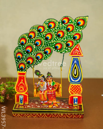 Krishna Jula - Wl3957 Feather Design Wooden Decor