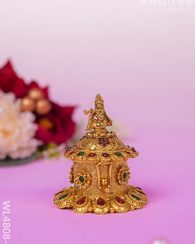 Krishna Kumkum Holder - Wl4808 Metal Rg