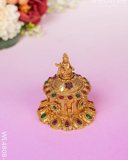Krishna Kumkum Holder - Wl4808 Metal Rg