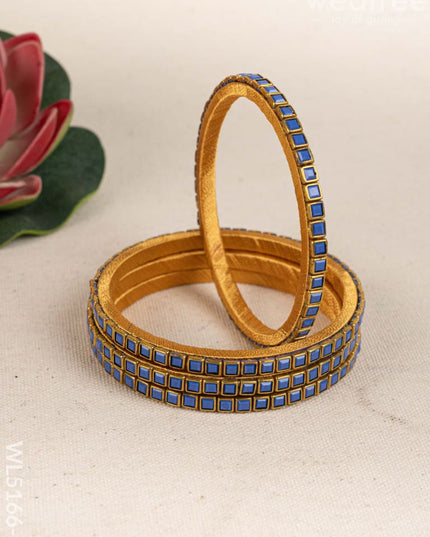 Kundan Bangles - Set of 4 - 2.6 inch - WL5166-1 - Bangles & Bracelets