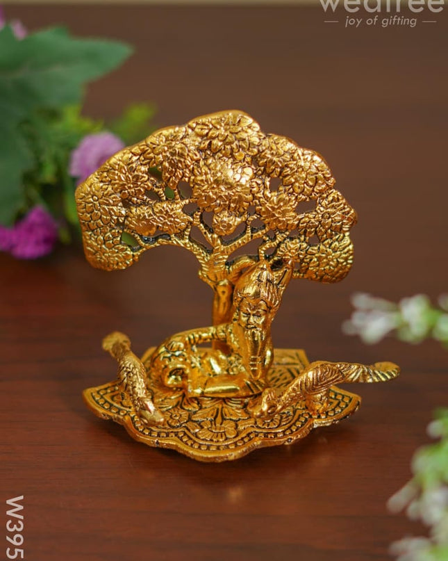 White Metal Laddu Gopal With Tree Gold Finish - W3955 Divine Figurines