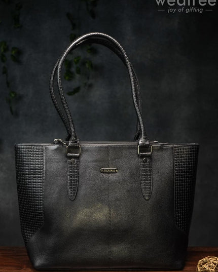 Ladies Handbag - With Squared And Plain Design Mixed Wl0967 Handbags