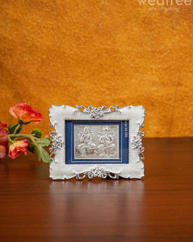 Lakshmi Ganesha 999 Silver Frame - Wl4168 German Photo