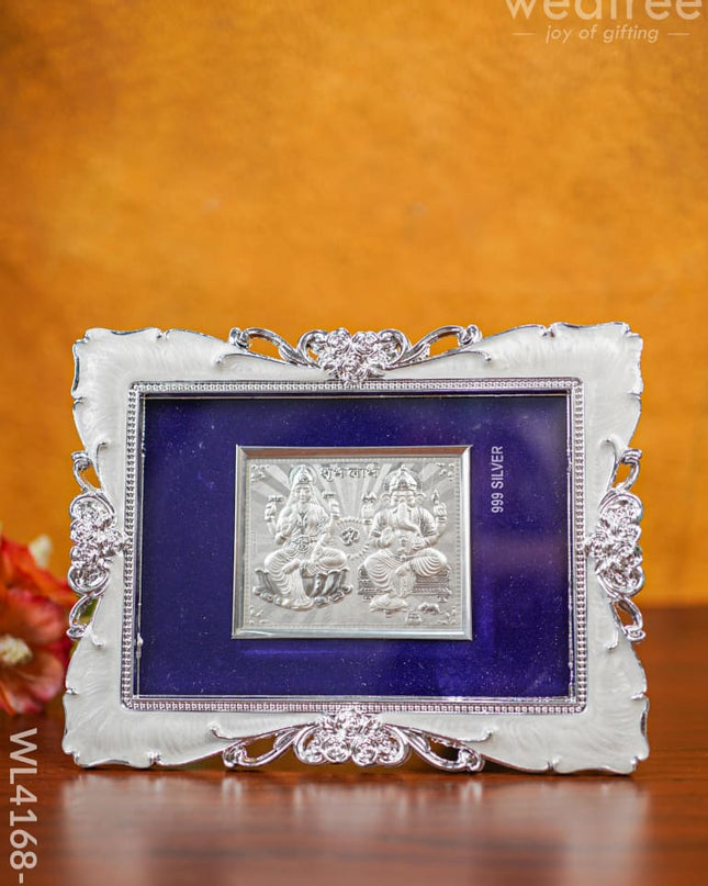 Lakshmi Ganesha 999 Silver Frame - Wl4168 Medium German Photo