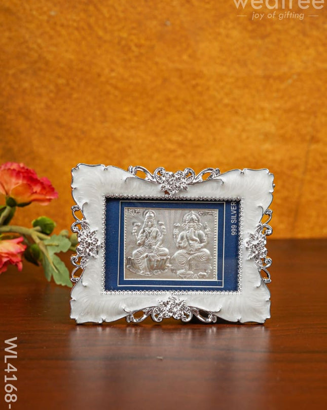 Lakshmi Ganesha 999 Silver Frame - Wl4168 Small German Photo