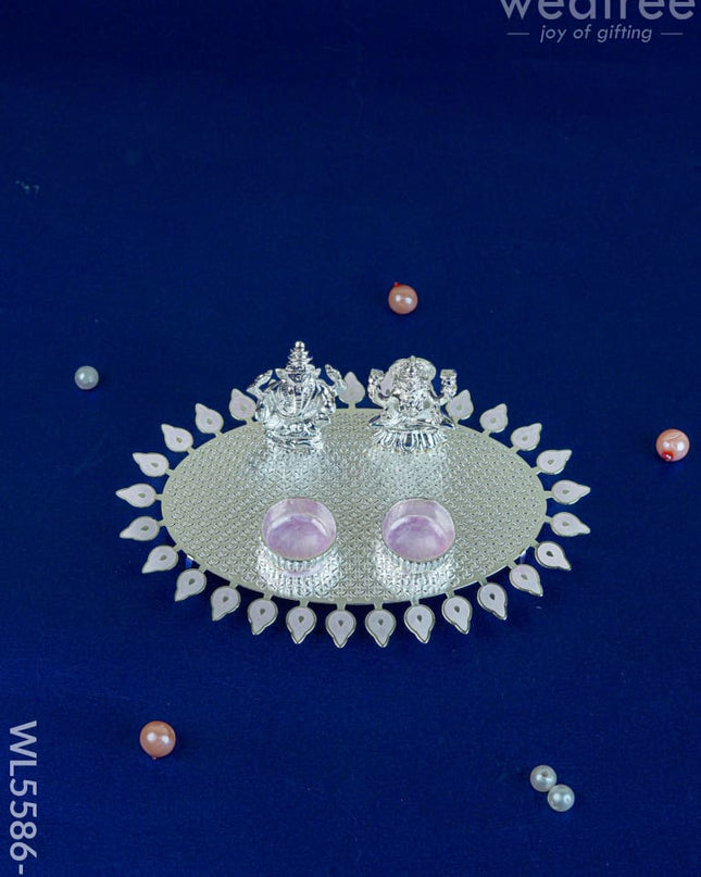 Lakshmi Ganesha Kumkum Holder - Pink - WL5586-1 - EPNS Gifts
