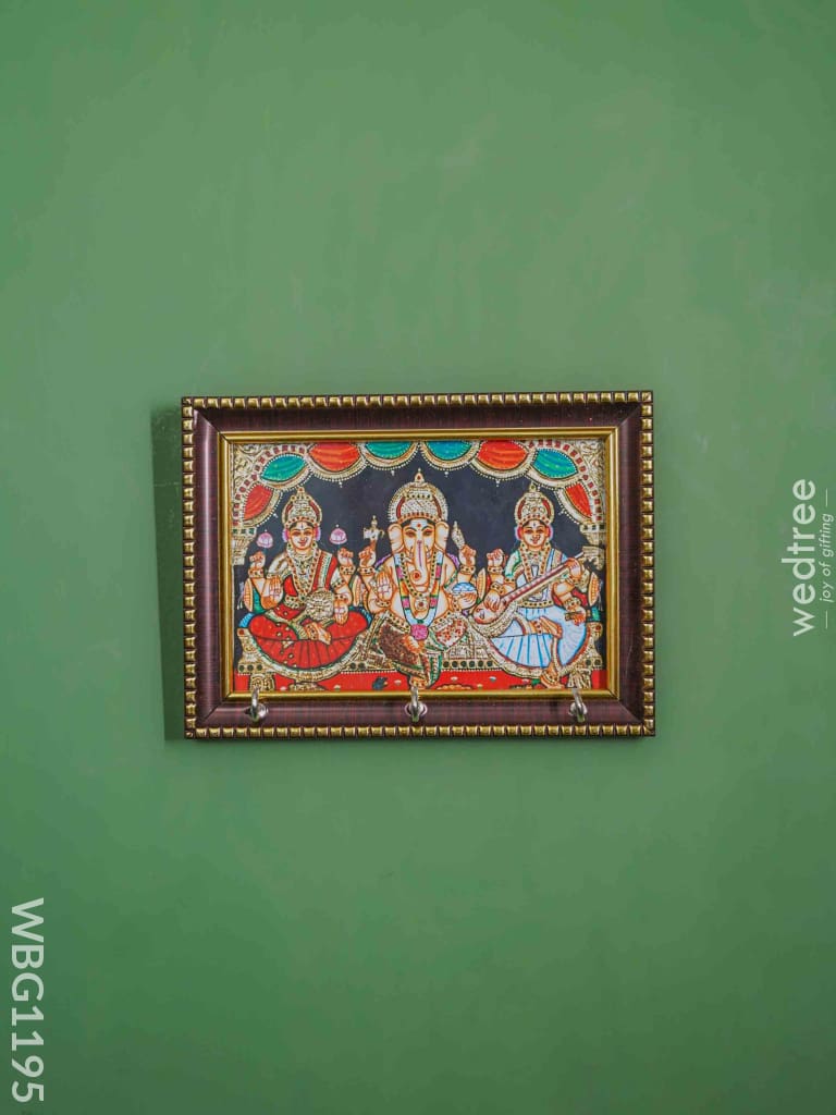 Lakshmi Ganesha Saraswathi Frame Key Hanger - Wbg1195 Hangers