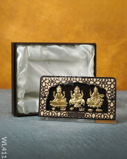 Lakshmi-Ganesha-Saraswathi Frame With Stand (5 X 8) - Wl4113 Frames