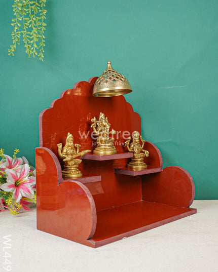 Lakshmi - Ganesha Saraswathi Pooja Mandir Wl4490 Wooden Utility
