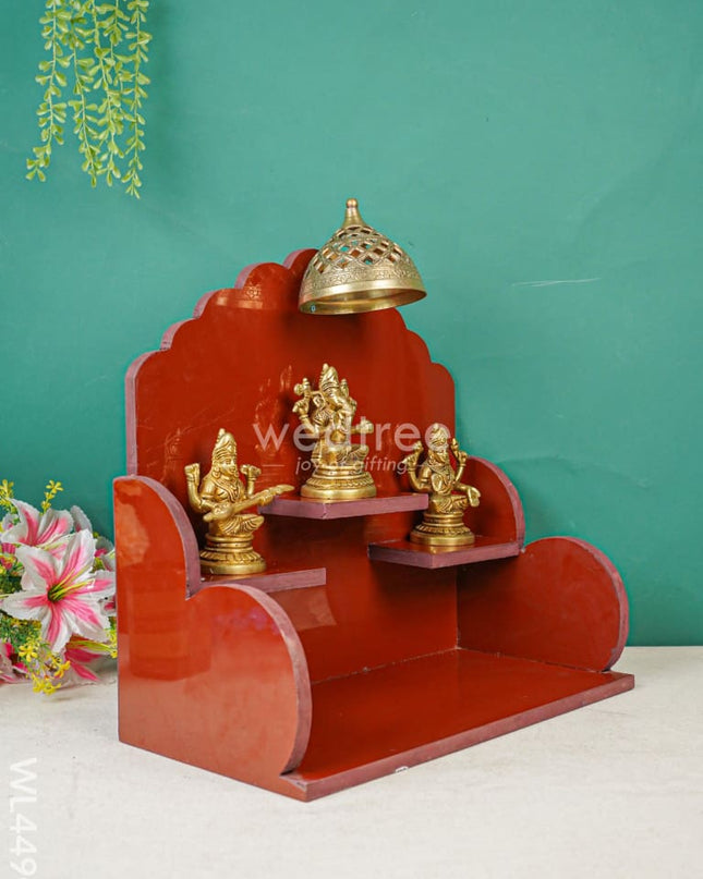 Lakshmi - Ganesha Saraswathi Pooja Mandir Wl4490 Wooden Utility