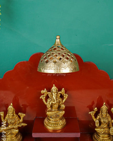 Lakshmi - Ganesha Saraswathi Pooja Mandir Wl4490 Wooden Utility