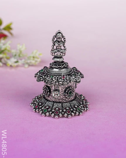 Lakshmi Kumkum Holder - 3 inch - Silver - WL4805-2 Divine Gifts