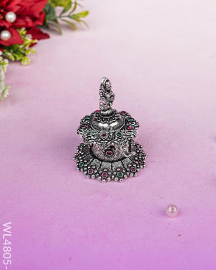 Lakshmi Kumkum Holder - 3 inch - Silver - WL4805-2 Divine Gifts
