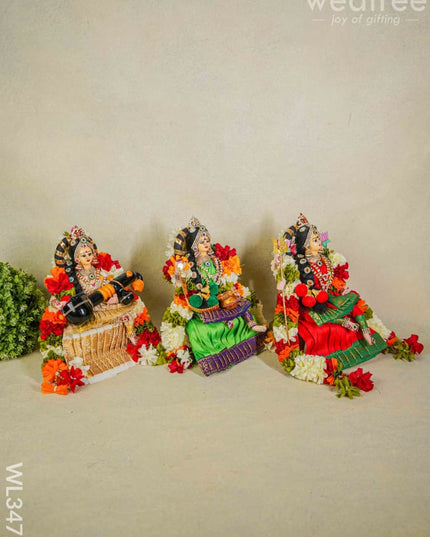 Lakshmi Saraswathi Durga - Set Of 3 Wl3472 Dolls