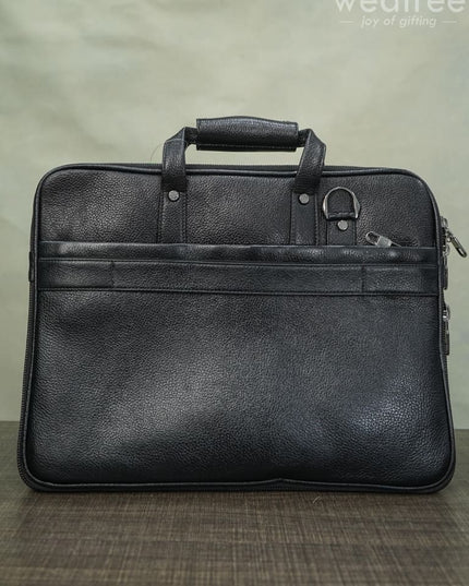 Laptop Bag In Leather With Expandable Sleek - Wl1213 Corporate Gifts