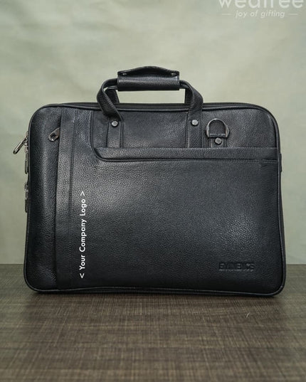 Laptop Bag In Leather With Expandable Sleek - Wl1213 Corporate Gifts