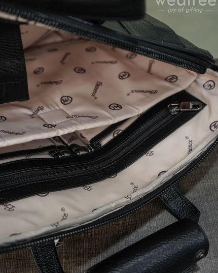 Laptop Bag In Leather With Expandable Sleek - Wl1213 Corporate Gifts