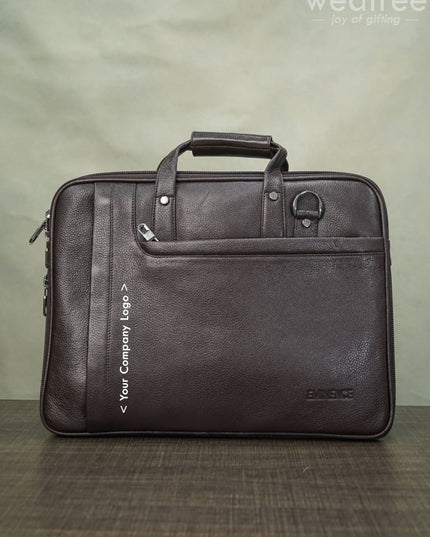 Laptop Bag In Leather With Expandable Sleek - Wl1213 Corporate Gifts