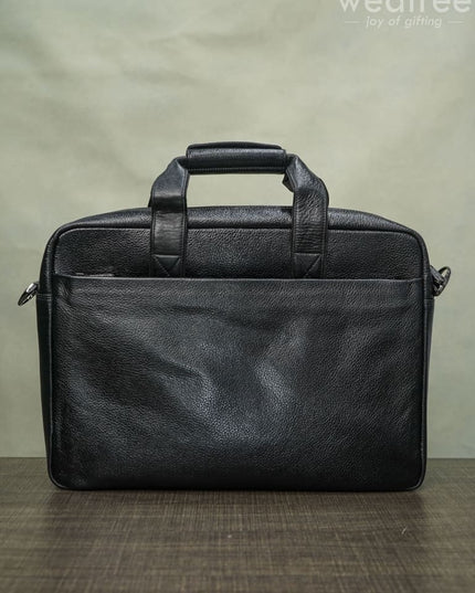 Laptop Bag In Leather With Gold Flap - Wl1212 Corporate Gifts