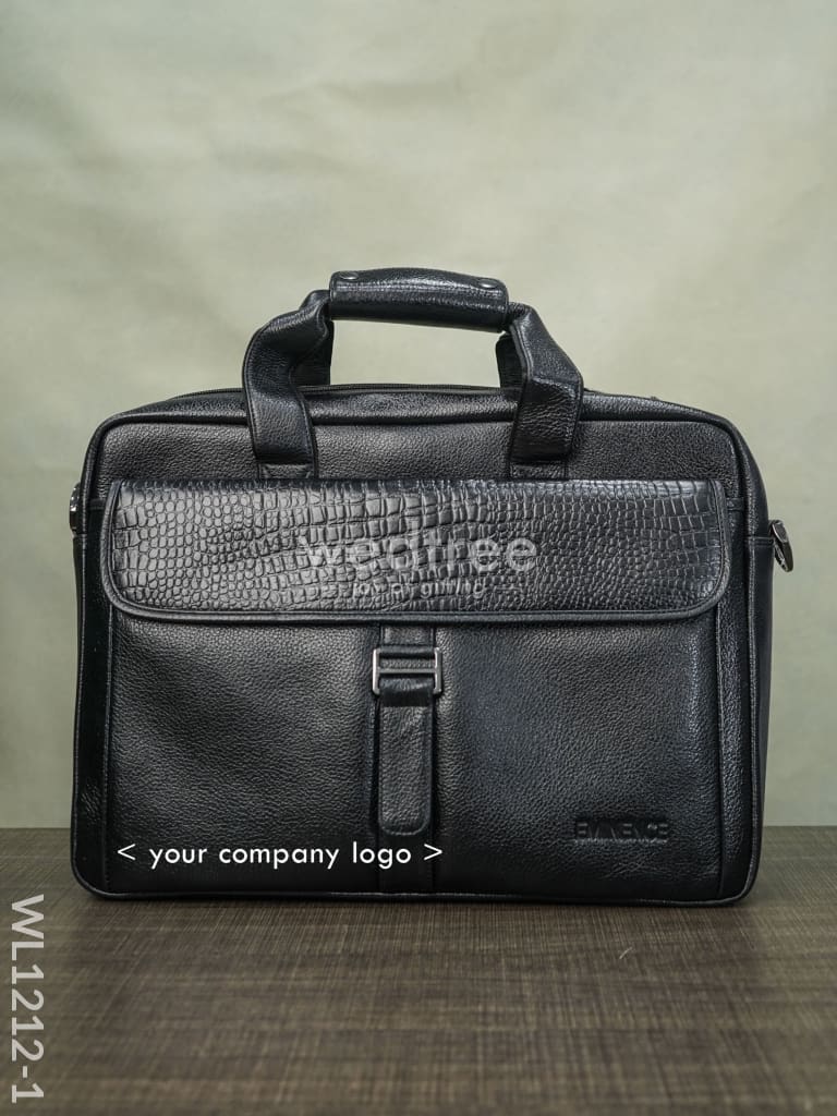 Laptop Bag in Leather with Gold Flap WL1212 – Wedtree