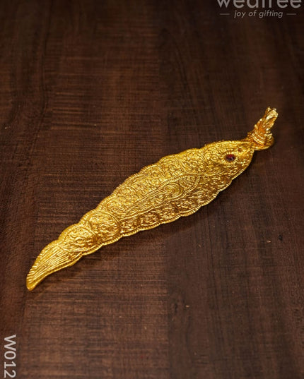 Leaf Agarbathi Stand Gold Ganesha - W0123 Pooja Utilities